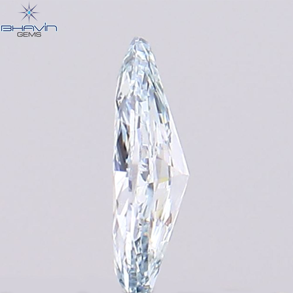0.11 CT Marquise Natural Diamond Enhanced Greenish Blue Color Clarity VS2 (5.00 MM)