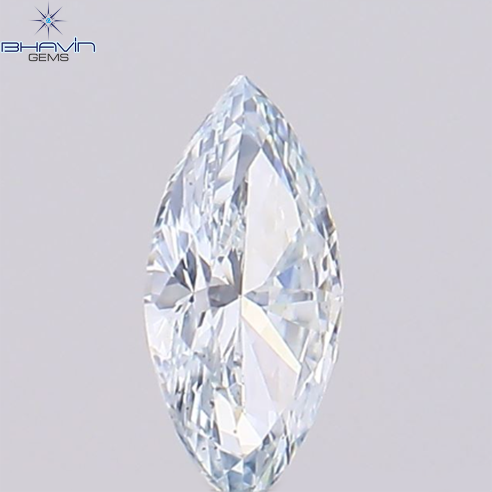 0.11 CT Marquise Natural Diamond Enhanced Greenish Blue Color Clarity VS1 (4.90 MM)