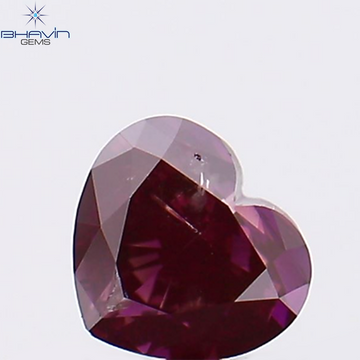 0.27 CT Heart Natural Diamond Enhanced Pink Color Clarity SI2 (3.91 MM)