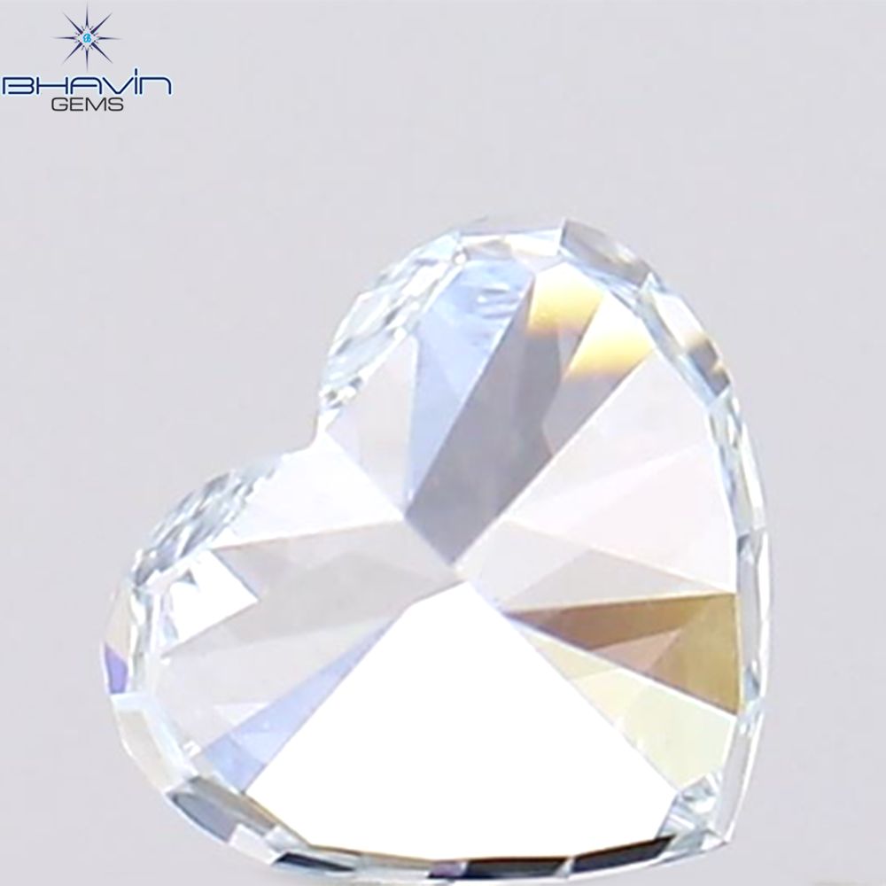 0.39 CT、ハート ダイヤモンド、緑がかった青色、クラリティ VVS2