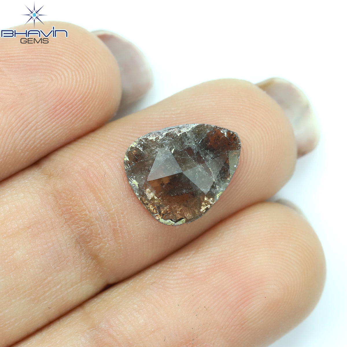 1.17 CT Natural Pear Slice Diamond Brown Color Clarity I3 (11.25 MM)