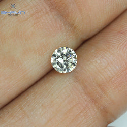 0.30 Round Brilliant Cut  Diamond, Light Brown Color, Clarity  SI2