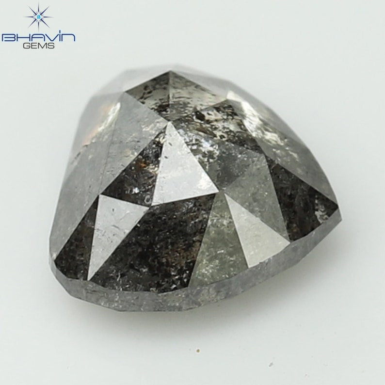 0.75 CT Heart Natural Diamond Salt And pepper Color Clarity I3 (6.04 MM)