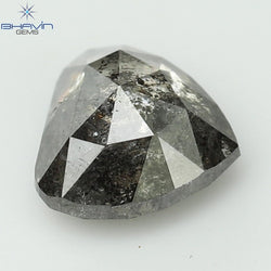 0.75 CT Heart Shape Natural Diamond Salt And pepper Color I3 Clarity (6.04 MM)