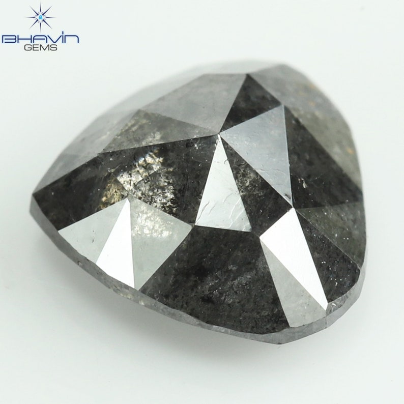 1.30 CT Heart Natural Diamond Salt And pepper Color Clarity I3 (7.51 MM)
