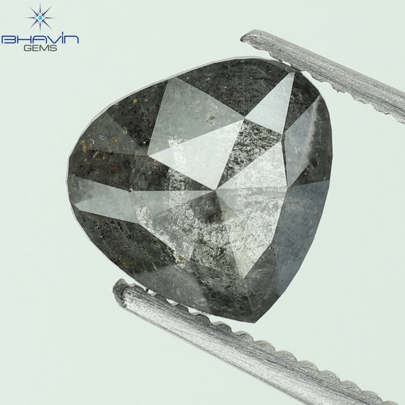1.30 CT Heart Natural Diamond Salt And pepper Color Clarity I3 (7.51 MM)