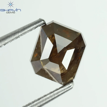 1.63 CT Square Emerald Diamond Dark Brown Color Diamond I3 Clarity (6.39 MM)