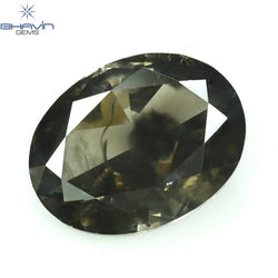 1.21 CT Gray Diamond Oval Diamond Natural Loose Diamond Clarity VS2 (7.54 MM)