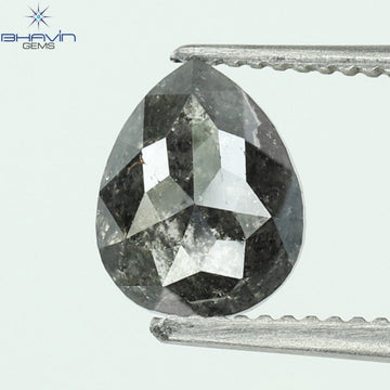 1.31 CT Pear Natural Diamond Salt And pepper Color Clarity I3 (7.33 MM)