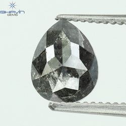 1.31 CT Pear Shape Natural Diamond Salt And pepper Color I3 Clarity (7.33 MM)