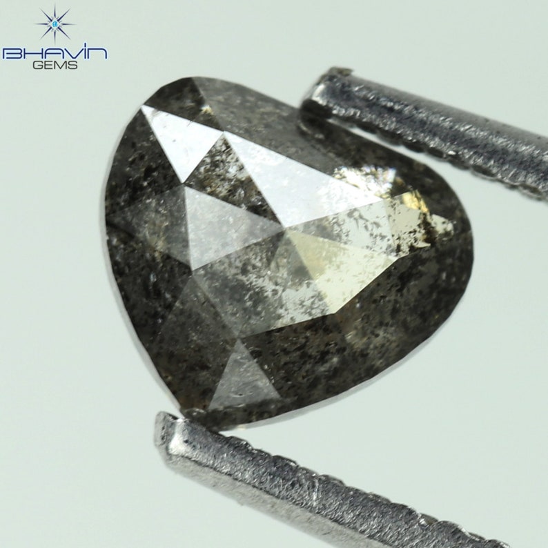 0.75 CT Heart Natural Diamond Salt And pepper Color Clarity I3 (6.04 MM)