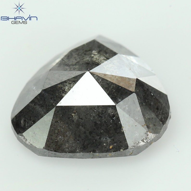 1.30 CT Heart Natural Diamond Salt And pepper Color Clarity I3 (7.51 MM)