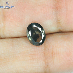 1.21 CT Gray Diamond Oval Diamond Natural Loose Diamond Clarity VS2 (7.54 MM)