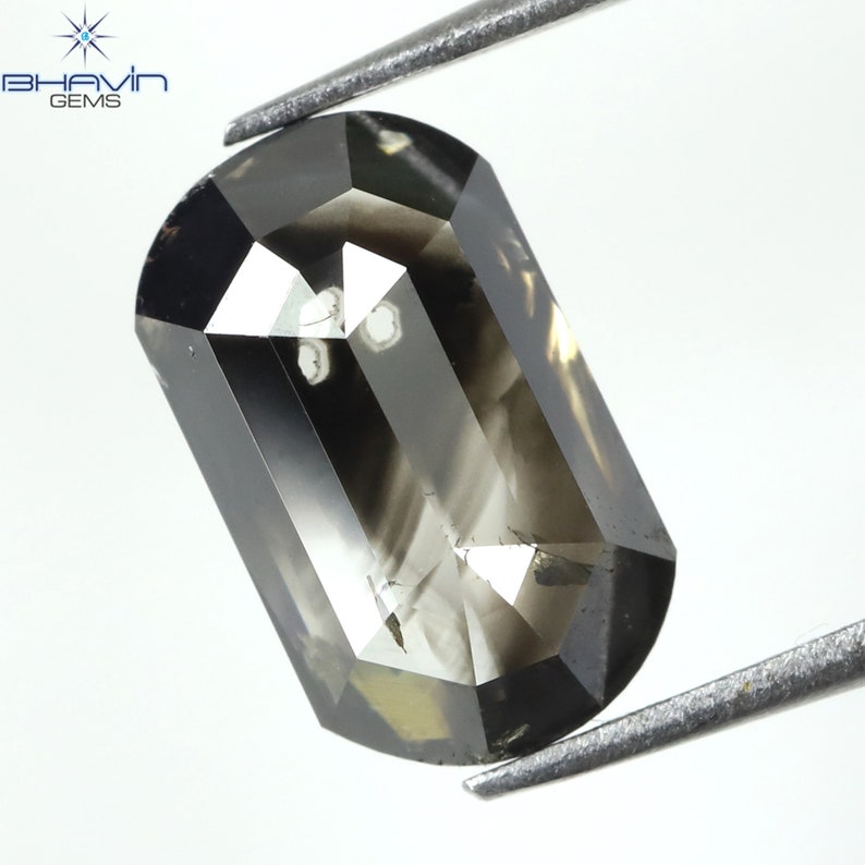 1.07 CT Oval Natural Diamond Salt And Pepper Color Clarity I3 (7.95 MM)