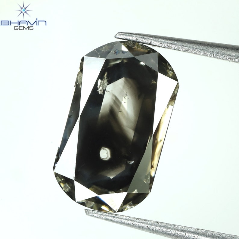1.07 CT オーバル ダイヤモンド オーバル カット ソルト アンド ペッパー ダイヤモンド クラリティ I3 (7.95 MM)