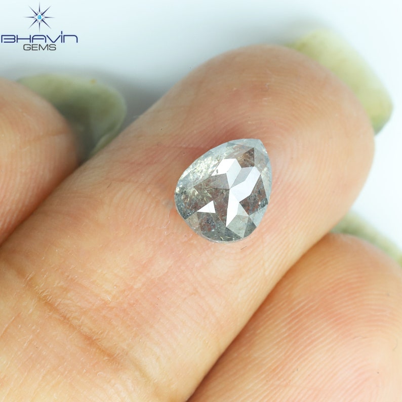 1.07 CT Pear Natural Diamond Salt And pepper Color Clarity I3 (7.21 MM)