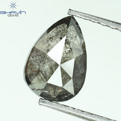 1.05 CT Pear Shape Natural Diamond Salt And pepper Color I3 Clarity (8.53 MM)