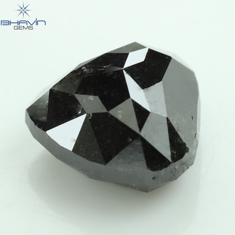 1.50 CT ペアシェイプ ナチュラル ダイヤモンド ブラック (ソルト アンド ペッパー) カラー I3 クラリティ (6.41 MM)