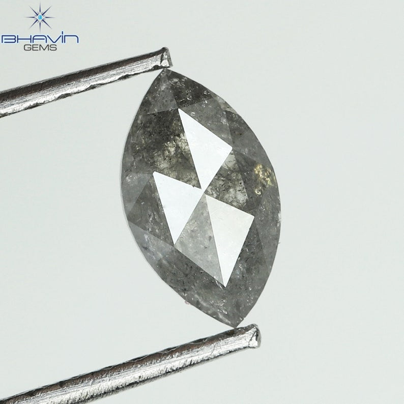 0.71 CT Marquise Natural Diamond Salt And Pepper Color Clarity I3 (7.44 MM)
