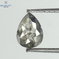 0.62 CT Pear Shape Natural Diamond Salt And pepper Color I3 Clarity (4.42 MM)