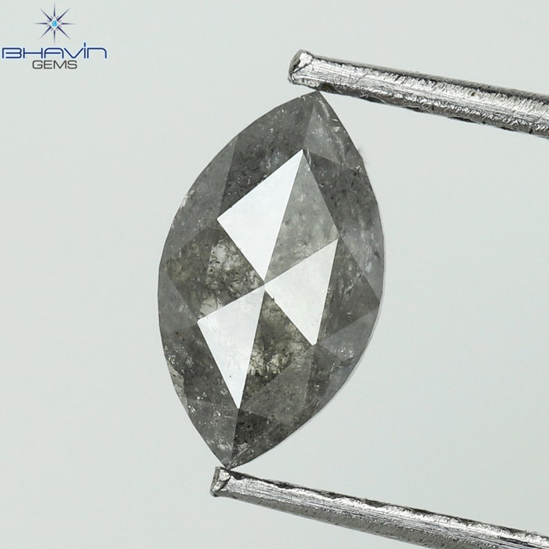 0.71 CT Marquise Natural Diamond Salt And Pepper Color Clarity I3 (7.44 MM)