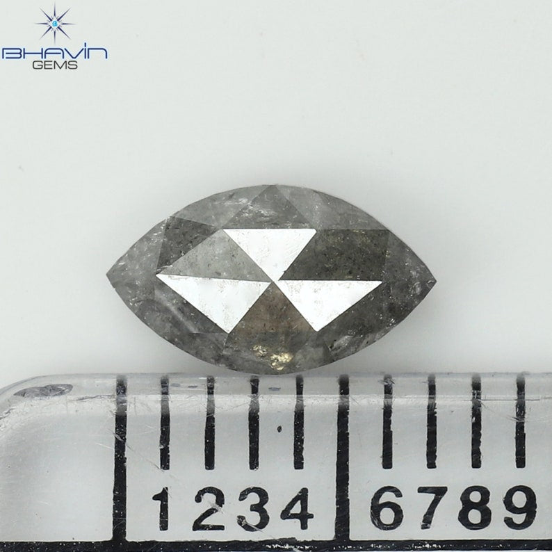 0.71 CT Marquise Natural Diamond Salt And Pepper Color Clarity I3 (7.44 MM)