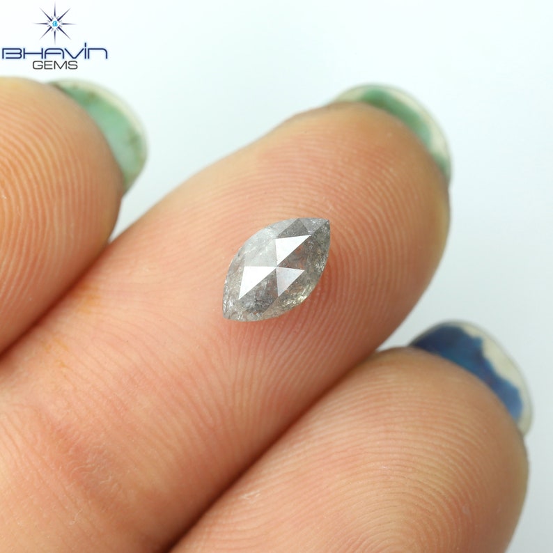 0.71 CT Marquise Natural Diamond Salt And Pepper Color Clarity I3 (7.44 MM)