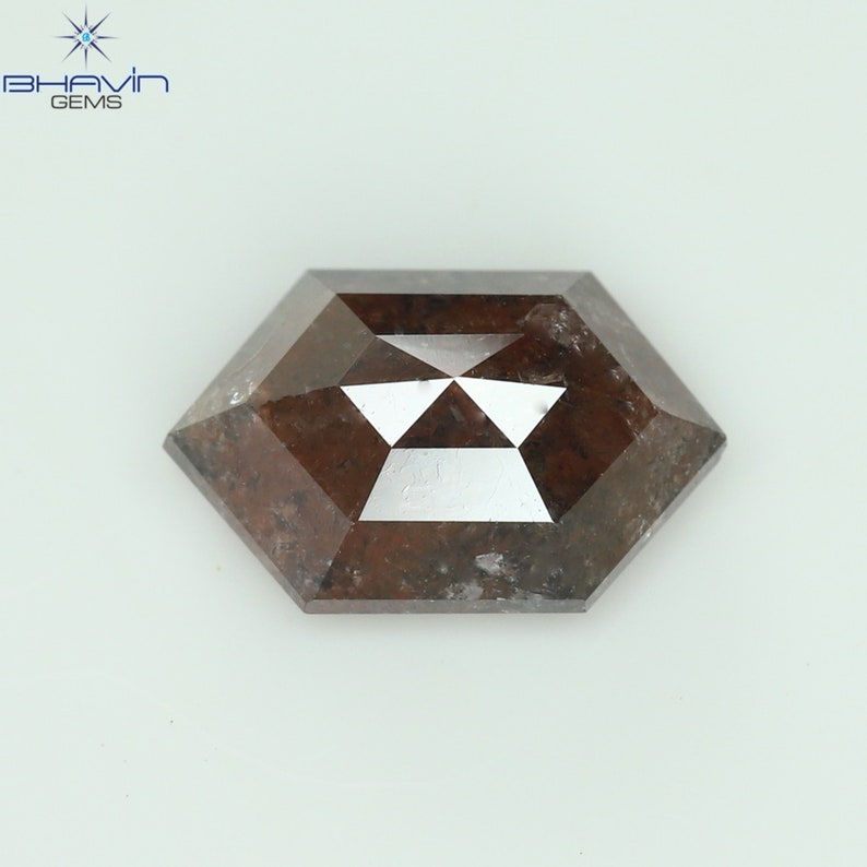0.88 CT Hexagon Natural Diamond Salt And Pepper Color Clarity I3 (7.65 MM)