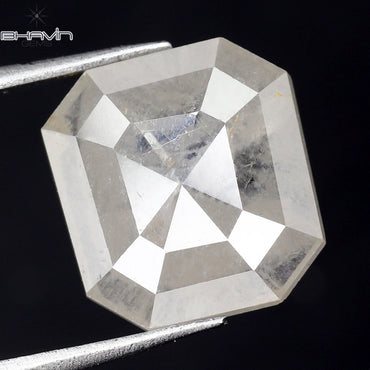2.14 CT Square Emerald Diamond White Diamond Clarity I3 (8.41 MM)